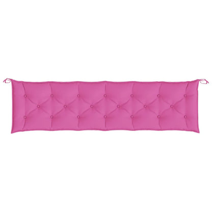 vidaXL Coussins de banc de jardin lot de 2 rose 200x50x7 cm tissu