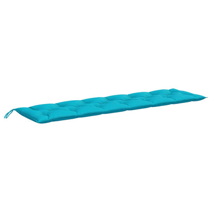 vidaXL Coussins de banc de jardin lot de 2 turquoise 200x50x7 cm tissu