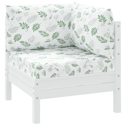 vidaXL Coussins de palette 3 pcs motif de feuilles tissu Oxford