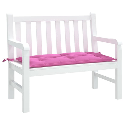 vidaXL Coussin de banc de jardin rose 110x50x7 cm tissu