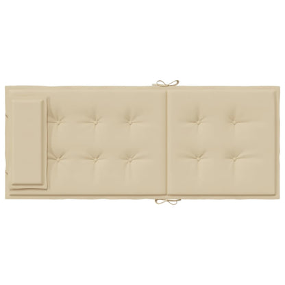 vidaXL Coussins de chaise à dossier haut lot de 6 beige tissu oxford