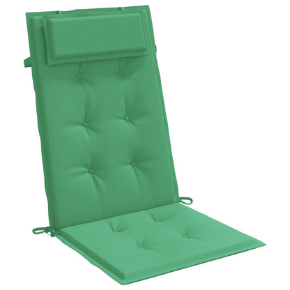 vidaXL Coussins de chaise à dossier haut lot de 4 vert tissu oxford