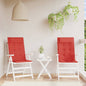 vidaXL Coussins de chaise à dossier haut lot de 2 rouge tissu oxford