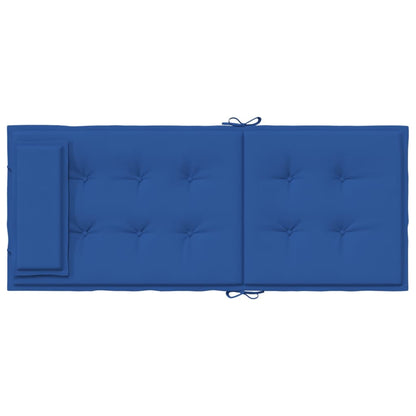 vidaXL Coussins de chaise à dossier haut lot de 4 bleu royal