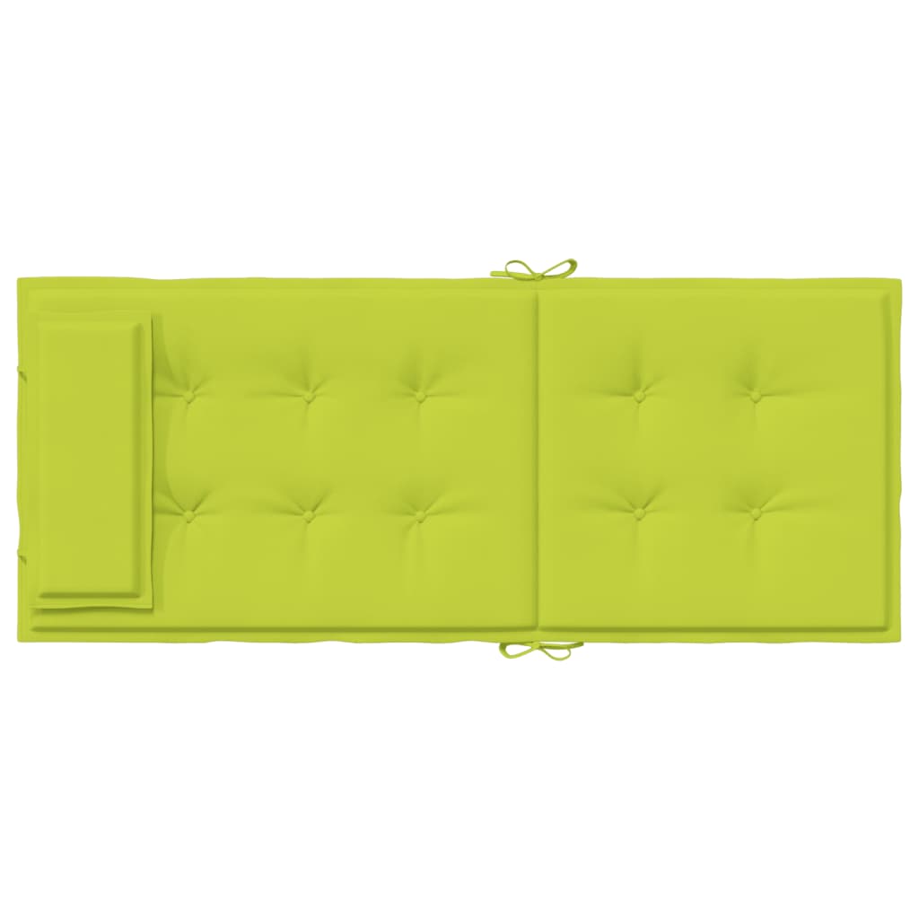 vidaXL Coussins de chaise à dossier haut lot de 2 vert vif