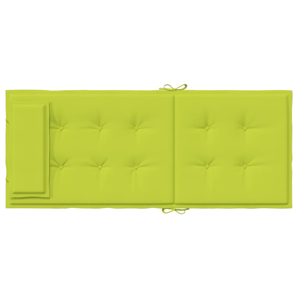 vidaXL Coussins de chaise à dossier haut lot de 4 vert vif