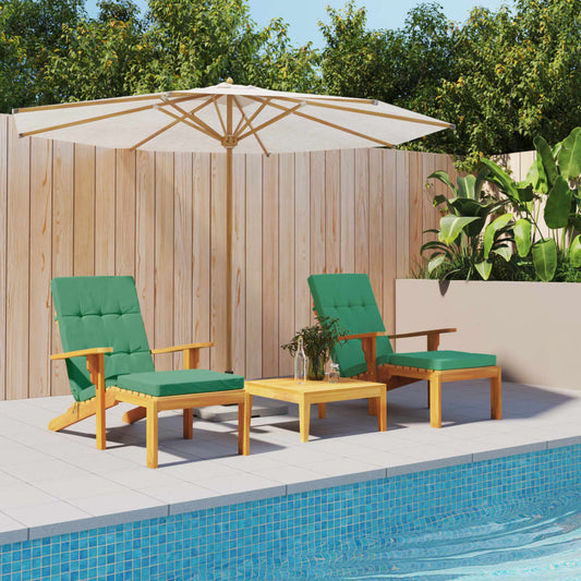 vidaXL Coussins de chaise longue lot de 2 vert tissu oxford