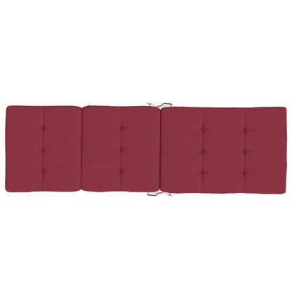 vidaXL Coussins de chaise longue lot de 2 rouge bordeaux tissu oxford