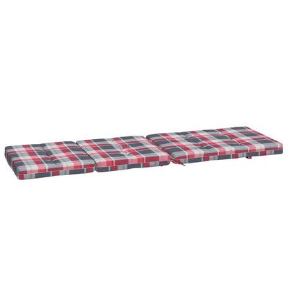 vidaXL Coussins de chaise longue lot de 2 motif à carreaux rouges