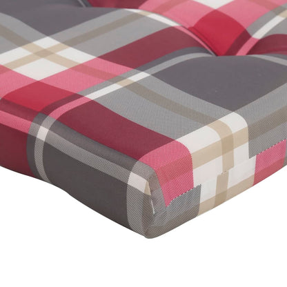 vidaXL Coussins de chaise longue lot de 2 motif à carreaux rouges