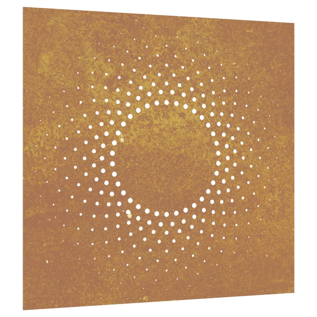 vidaXL Décoration murale jardin 55x55 cm acier corten design du soleil