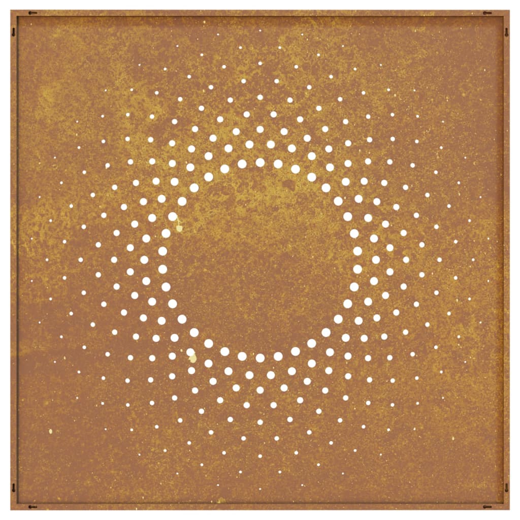 vidaXL Décoration murale jardin 55x55 cm acier corten design du soleil