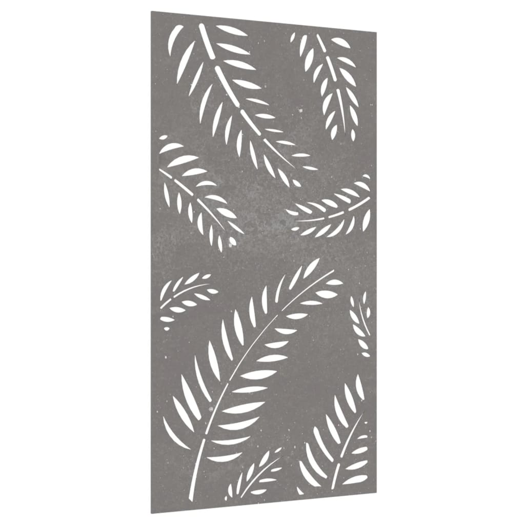 vidaXL Décoration murale jardin 105x55 cm acier corten design feuille