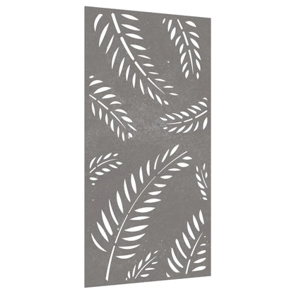 vidaXL Décoration murale jardin 105x55 cm acier corten design feuille