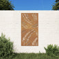 vidaXL Décoration murale jardin 105x55 cm acier corten design feuille