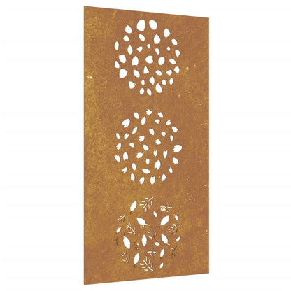 vidaXL Décoration murale jardin 105x55 cm acier corten design feuille