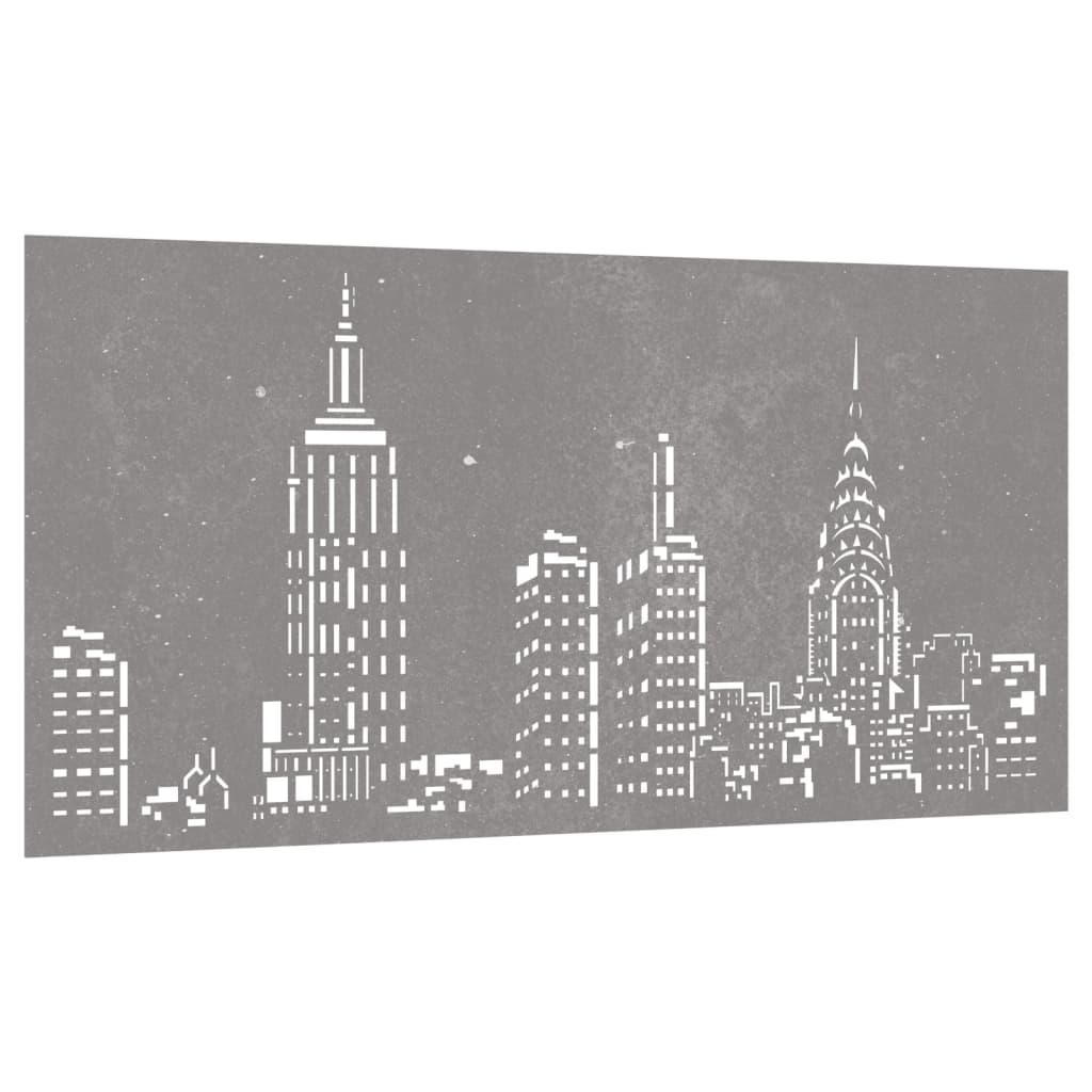 vidaXL Décoration murale jardin 105x55cm acier corten design d'horizon