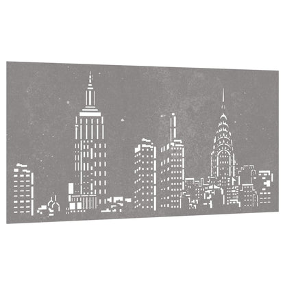 vidaXL Décoration murale jardin 105x55cm acier corten design d'horizon