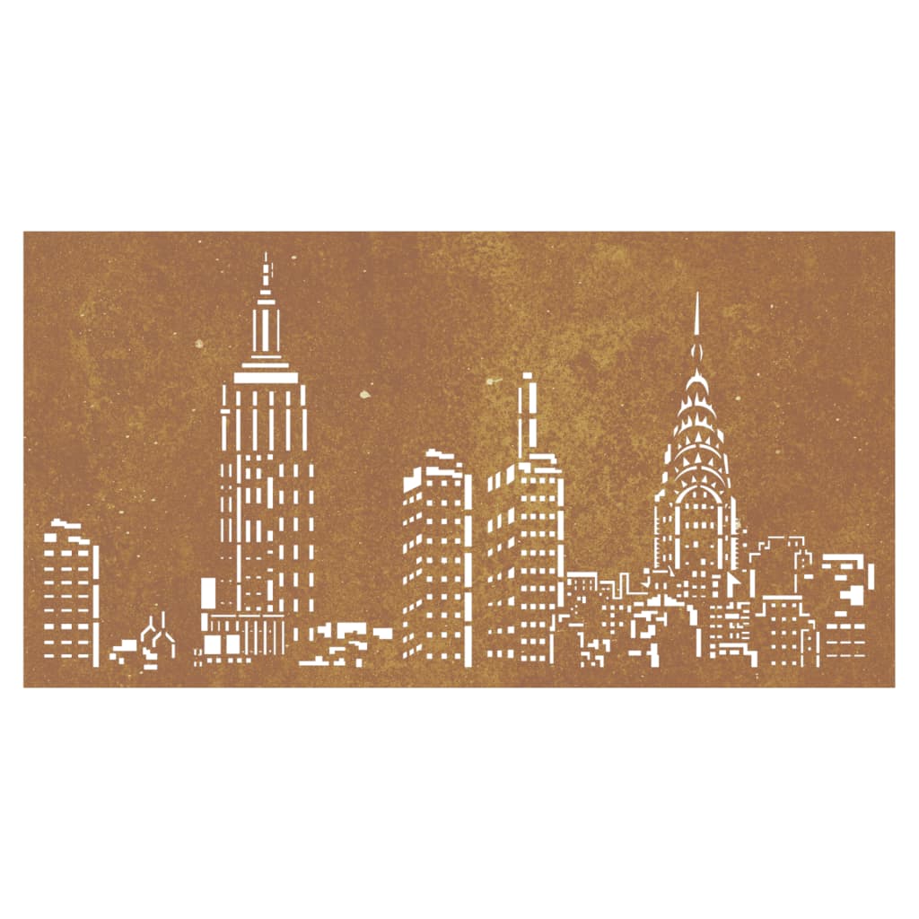vidaXL Décoration murale jardin 105x55cm acier corten design d'horizon