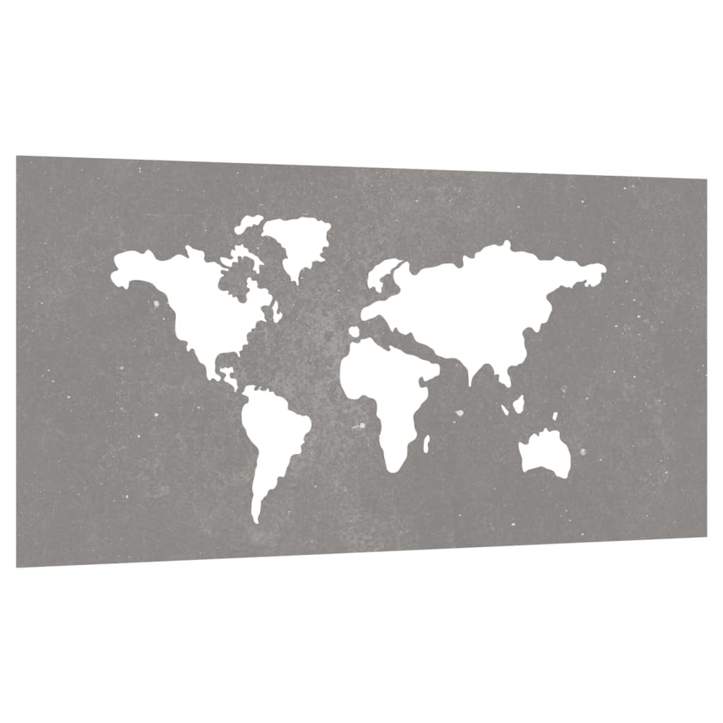 vidaXL Décoration murale jardin 105x55 cm design de carte du monde