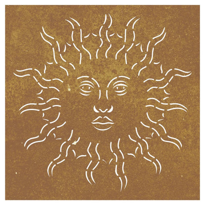 vidaXL Décoration murale jardin 55x55 cm acier corten design du soleil