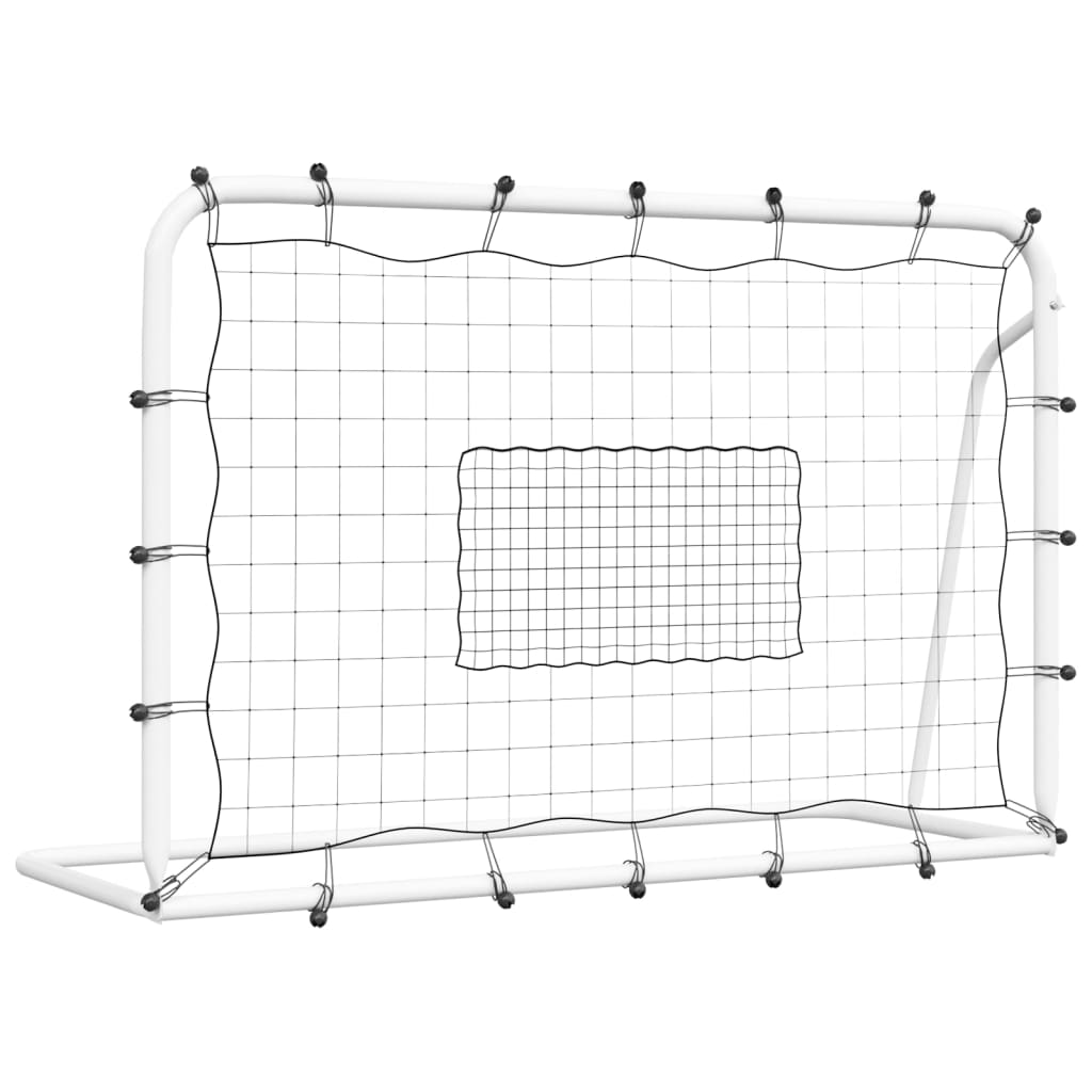 vidaXL Filet de rebond de football blanc noir 184x61x123 cm acier PE