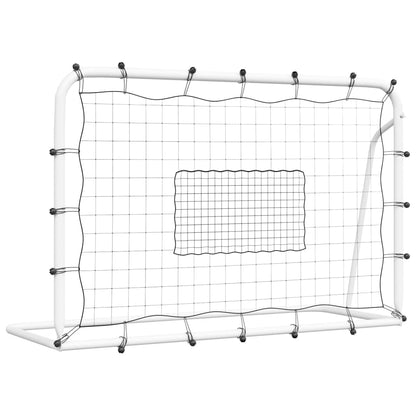 vidaXL Filet de rebond de football blanc noir 184x61x123 cm acier PE