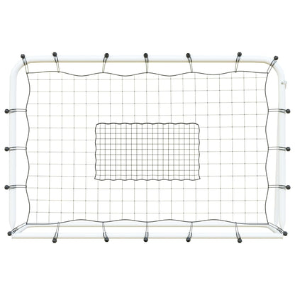 vidaXL Filet de rebond de football blanc noir 184x61x123 cm acier PE