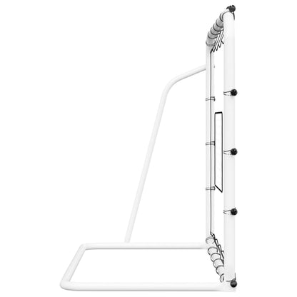 vidaXL Filet de rebond de football blanc noir 184x61x123 cm acier PE