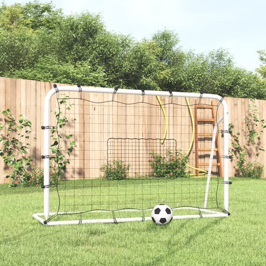 vidaXL Filet de rebond de football blanc noir 184x61x123 cm acier PE