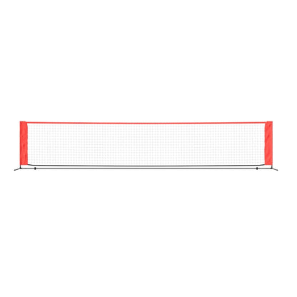 vidaXL Filet de tennis Noir et rouge 500x100x87 cm Polyester