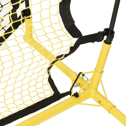 vidaXL Filet de rebond de football noir/jaune 183x85x120 cm polyester
