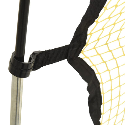 vidaXL Filet de rebond de football noir/jaune 183x85x120 cm polyester