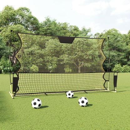 vidaXL Filet de rebond de football noir/jaune 183x85x120 cm polyester