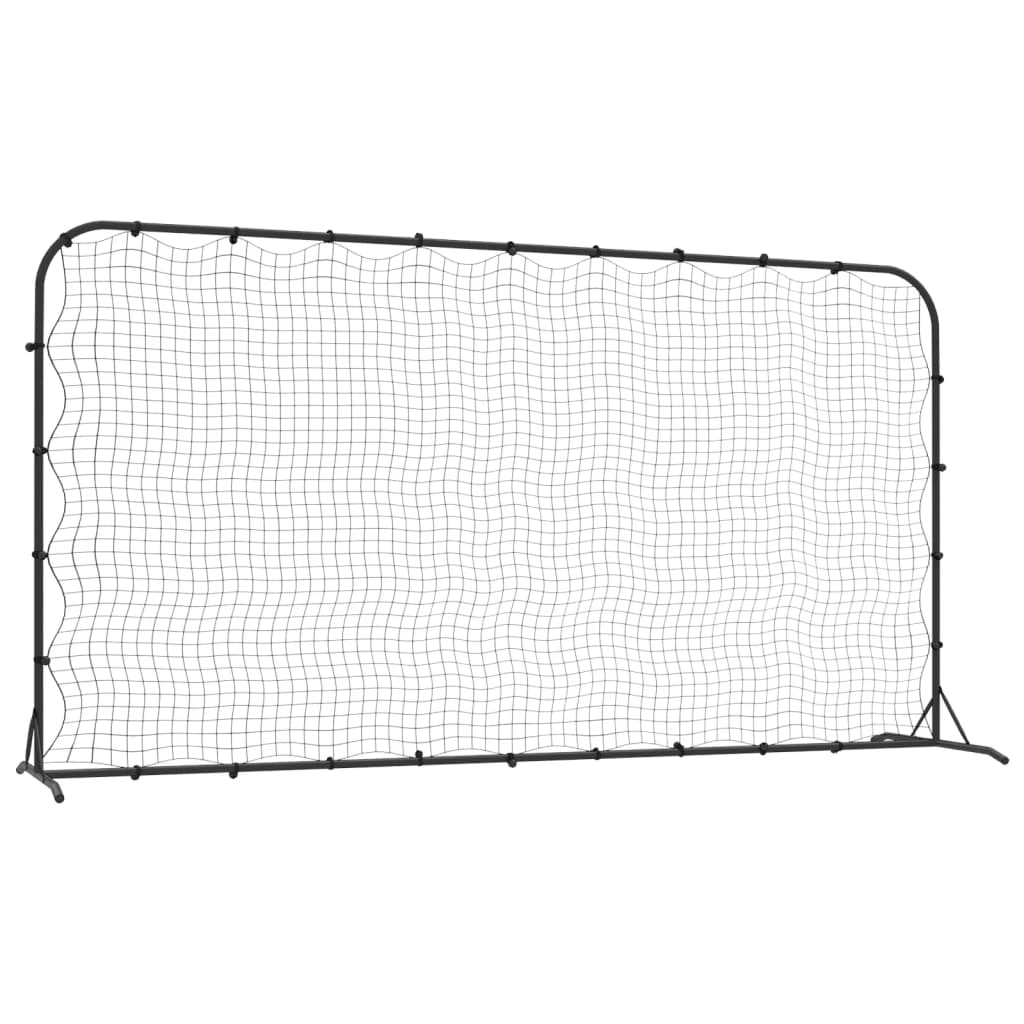 vidaXL Filet de rebond de football noir 366x90x183 cm PEHD
