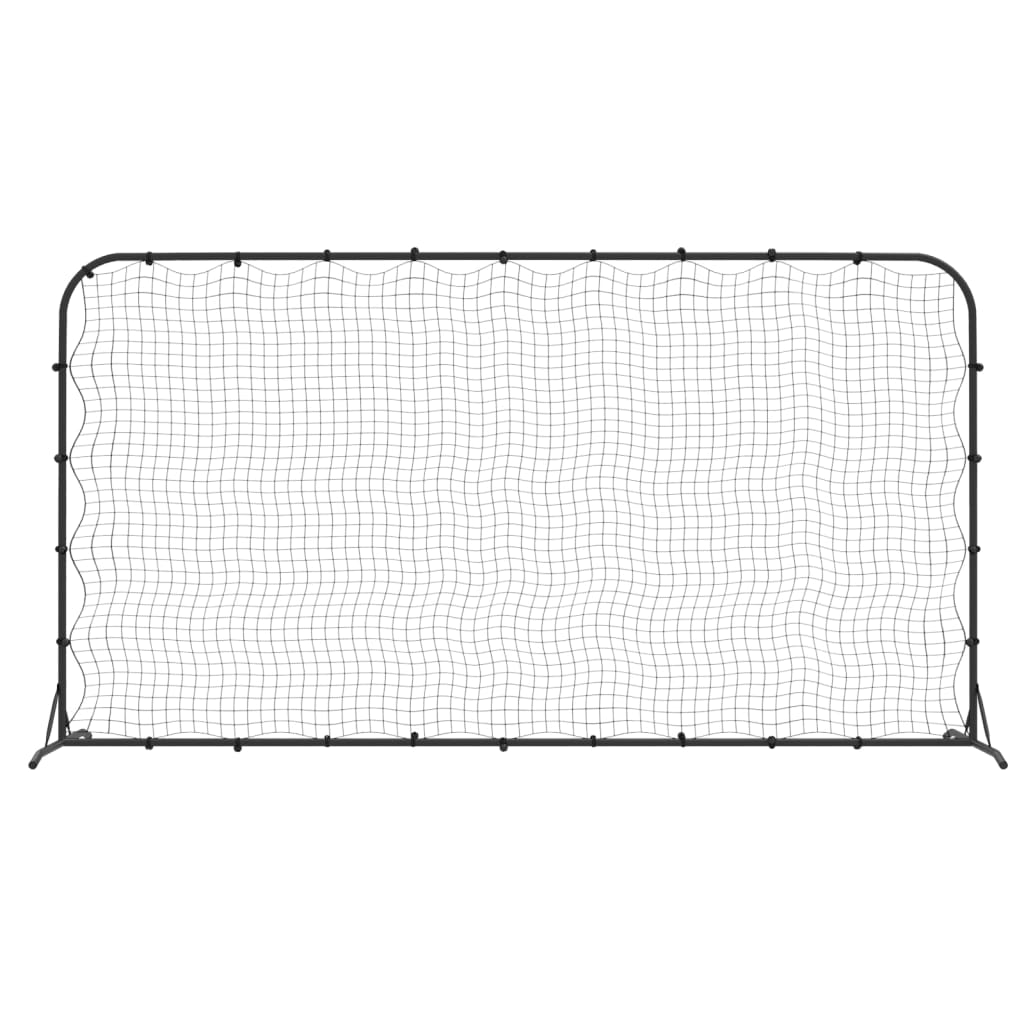 vidaXL Filet de rebond de football noir 366x90x183 cm PEHD