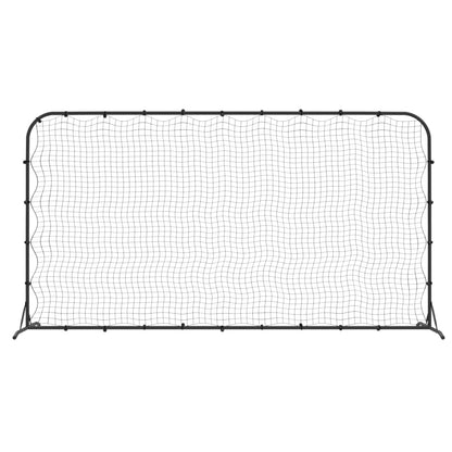 vidaXL Filet de rebond de football noir 366x90x183 cm PEHD