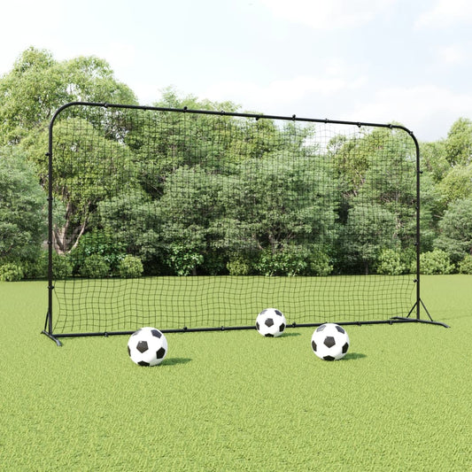 vidaXL Filet de rebond de football noir 366x90x183 cm PEHD