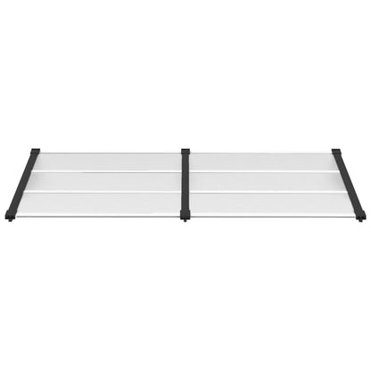 vidaXL Auvent de porte Noir et transparent 199x90 cm Polycarbonate