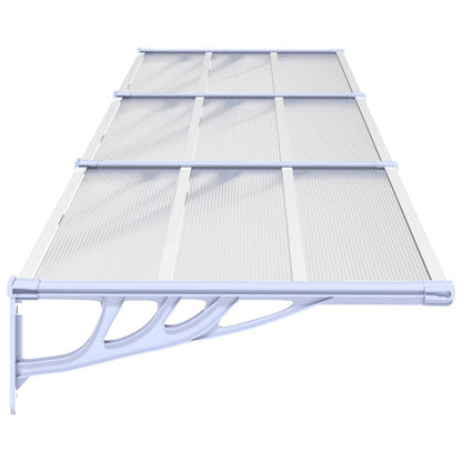 vidaXL Auvent de porte Gris et transparent 358,5x90 cm Polycarbonate