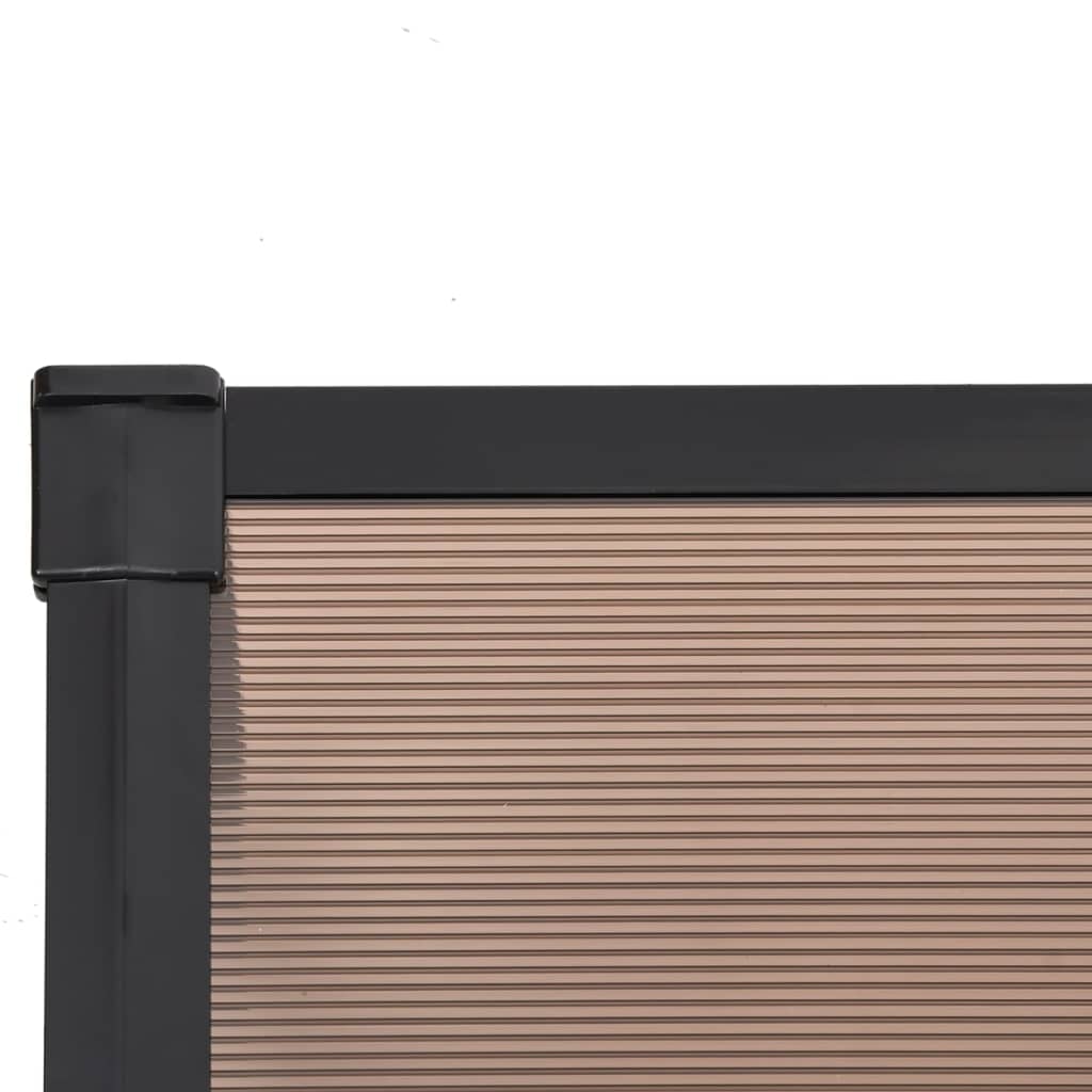 vidaXL Auvent de porte Noir 297,5x90 cm Polycarbonate