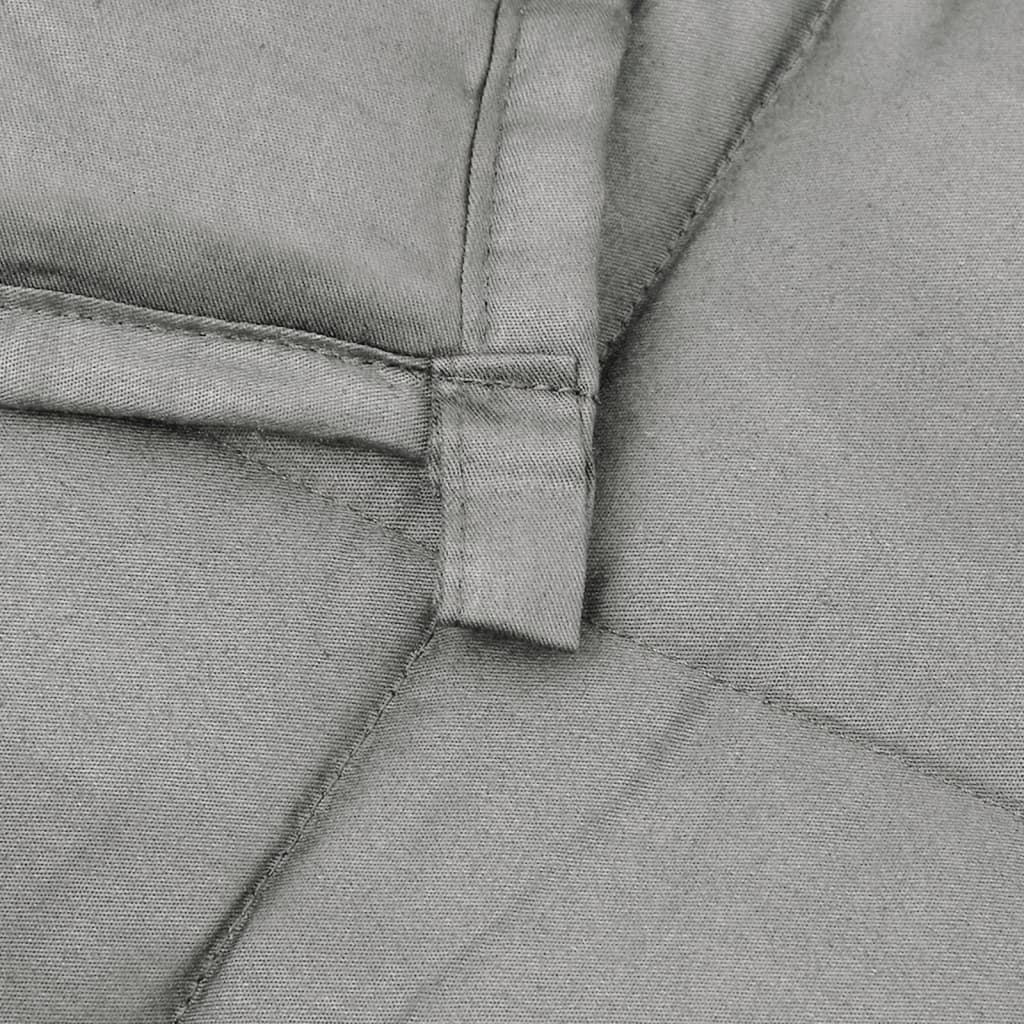 vidaXL Couverture lestée Gris 200x220 cm 9 kg Tissu