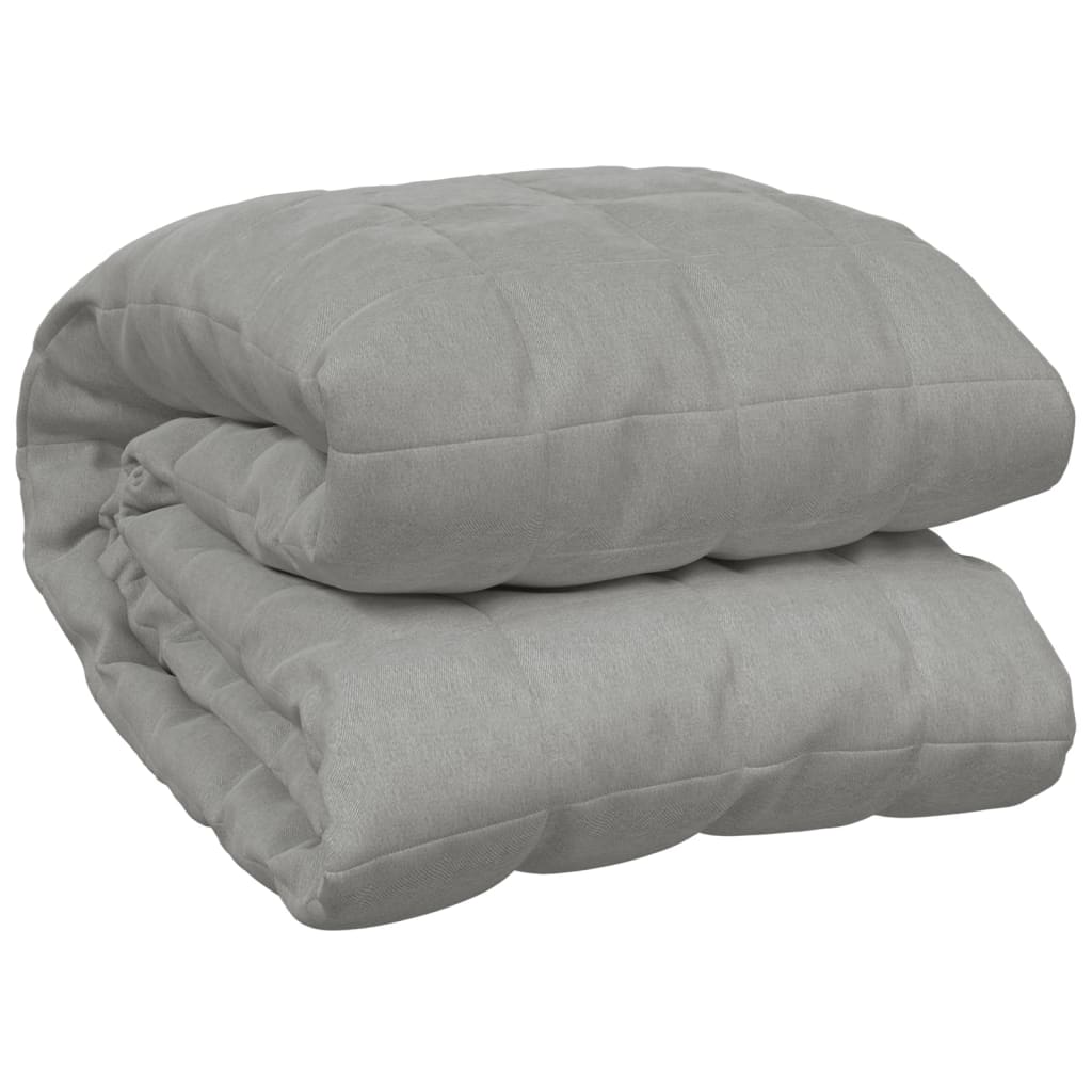 vidaXL Couverture lestée Gris 220x230 cm 11 kg Tissu