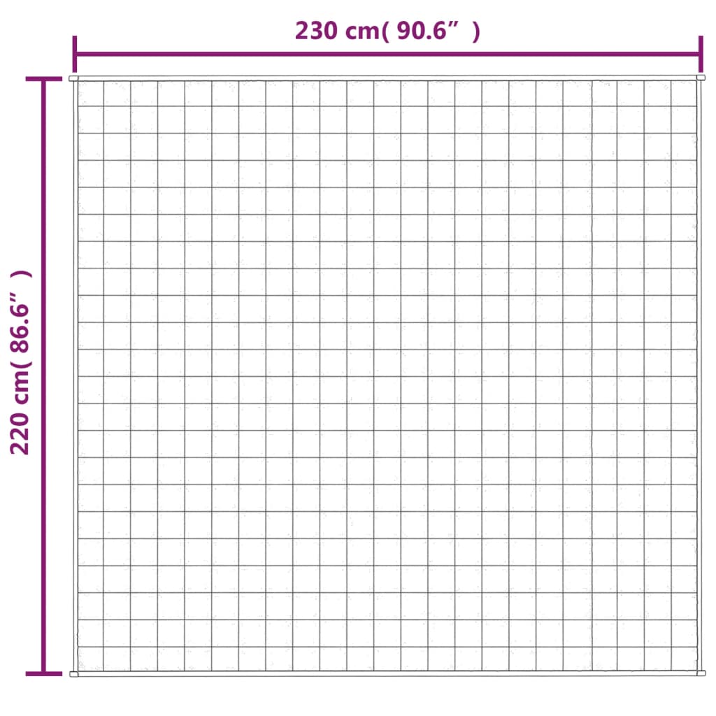 vidaXL Couverture lestée Gris 220x230 cm 11 kg Tissu