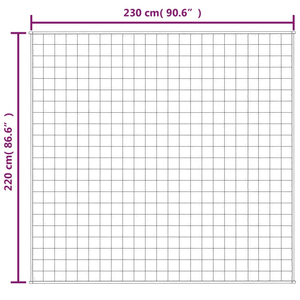 vidaXL Couverture lestée Gris 220x230 cm 15 kg Tissu