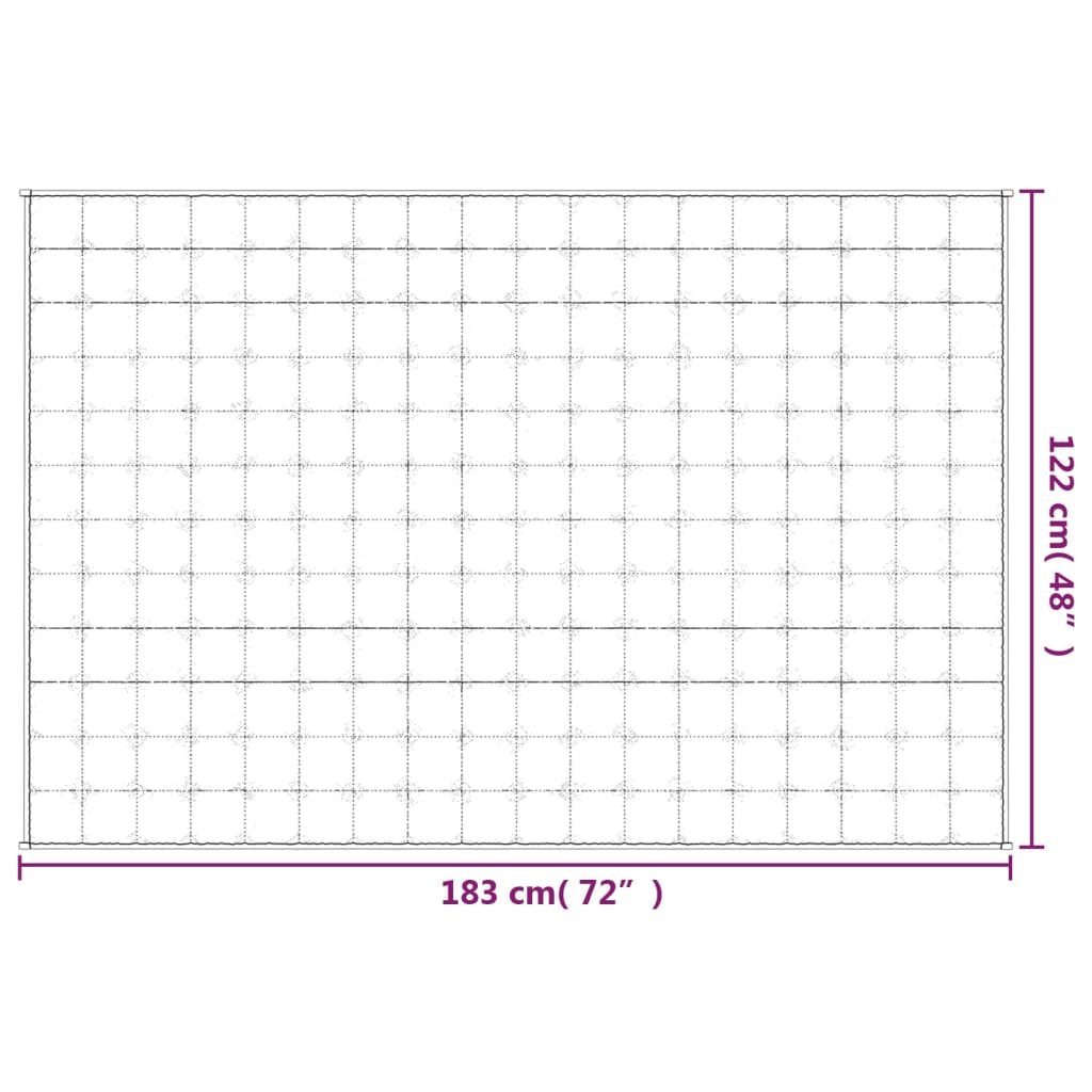 vidaXL Couverture lestée Gris 122x183 cm 5 kg Tissu