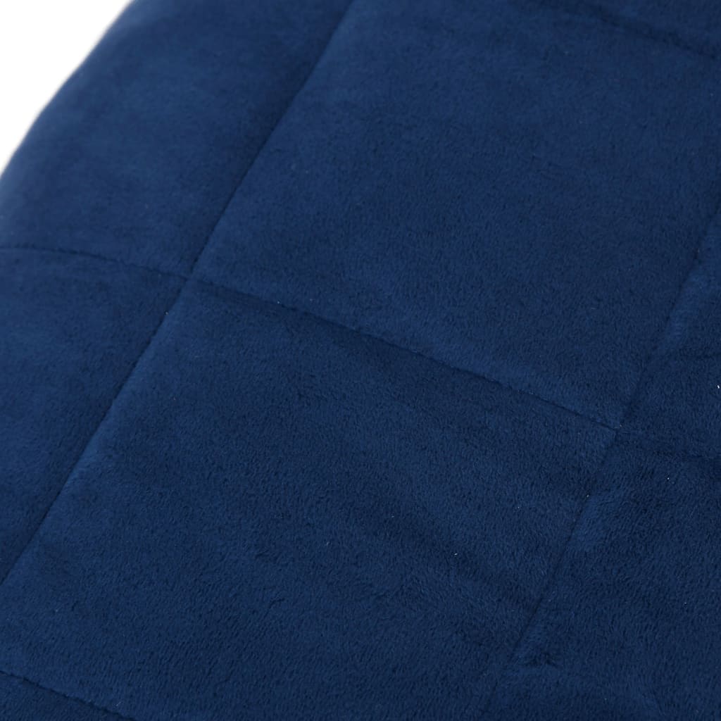 vidaXL Couverture lestée Bleu 135x200 cm 10 kg Tissu