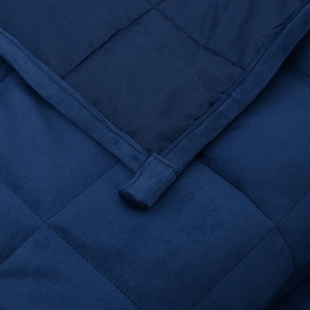 vidaXL Couverture lestée Bleu 135x200 cm 10 kg Tissu