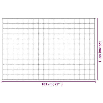 vidaXL Couverture lestée Crème clair 122x183 cm 9 kg Tissu