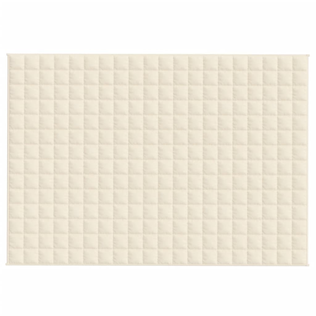 vidaXL Couverture lestée Crème clair 140x200 cm 10 kg Tissu